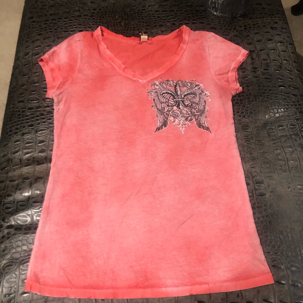 Love-T Embellished Fleur De Lis  T-Shirt